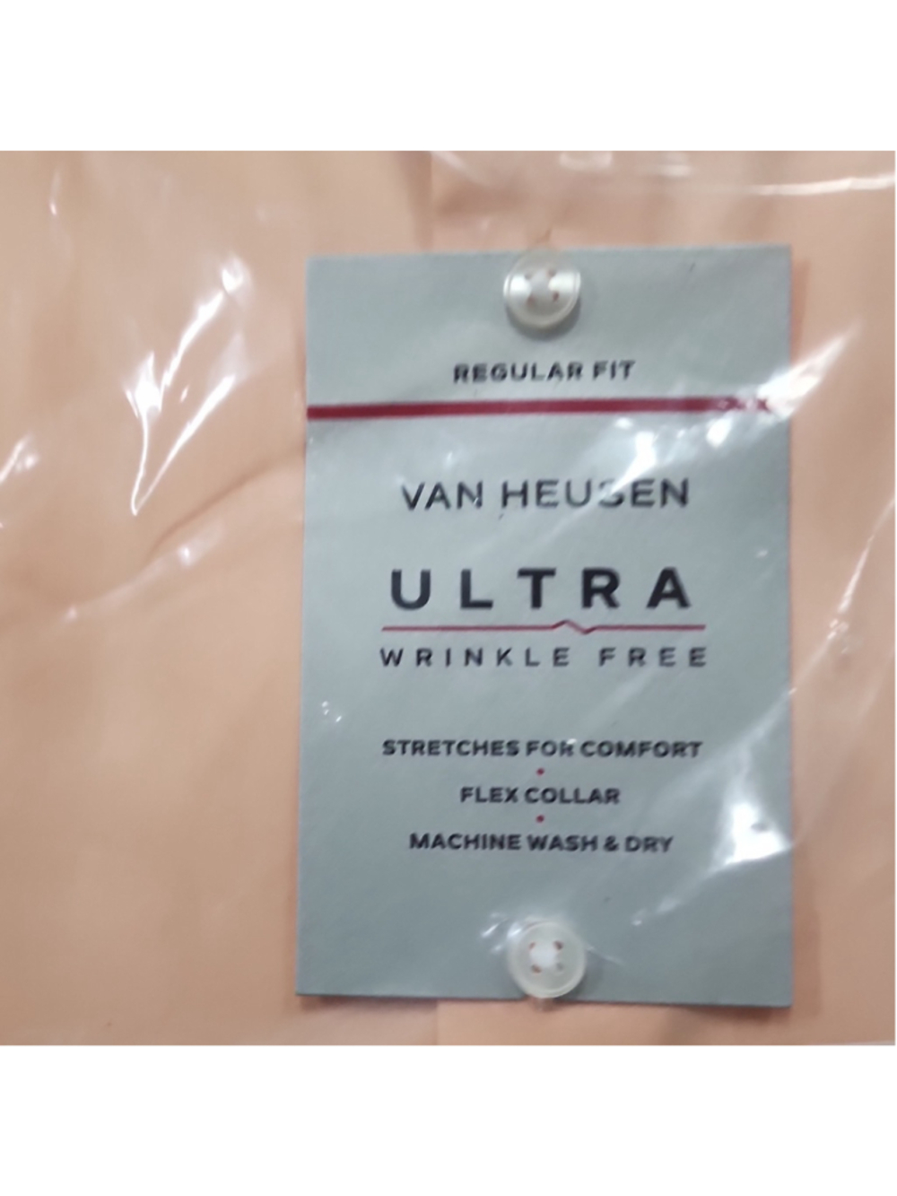 Van Heusen Ultra $65 Wrinkle Free Dress Shirt Papaya Regular Fit 16-16.5 32/33 L - Picture 4 of 8